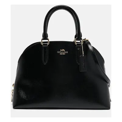 Coach Black Patent Leather Quinn Dome Bag