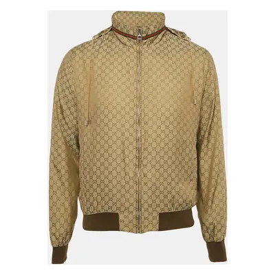 Gucci Brown GG Nylon Zip-Up Blouson