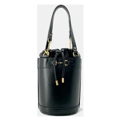 Gucci Horsebit1955 Bucket Bag Black Leather