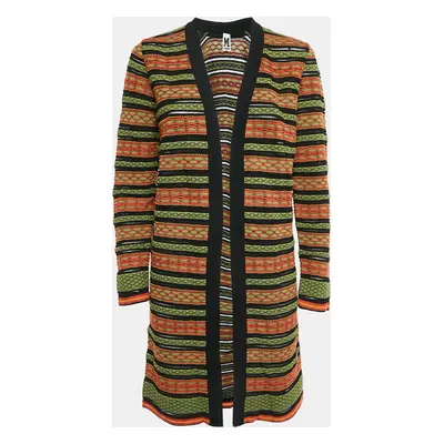 M Missoni Multicolor Patterned Knit Long Cardigan