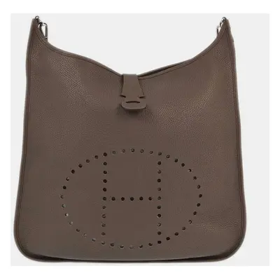 Hermes Etain Taurillon Clemence Evelyne III Shoulder Bag