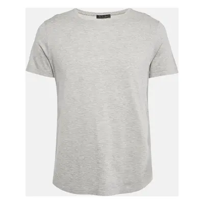 Loro Piana Grey Cotton Crew Neck T-Shirt