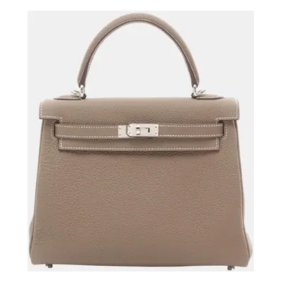 Hermes Beige Togo Leather Kelly Handbag