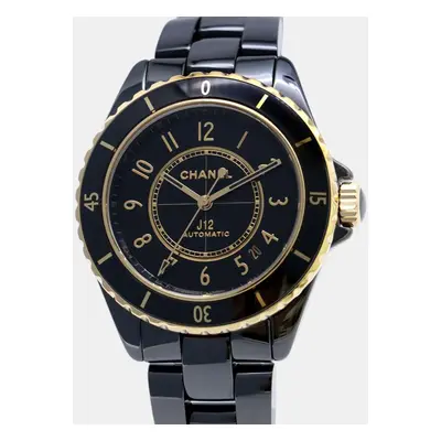 Chanel Black Ceramic J12 H9541 Automatic Men's Wristwatch mm