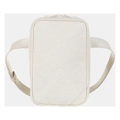 Louis Vuitton White Monogram Taurillon Utility Side Belt Bag