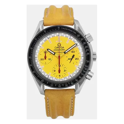 Omega Yellow Stainless Steel Speedmaster 3810.12.40 Automatic Men's Wristwatch