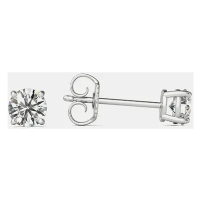 14K Hypoallergenic White Gold Solitaire Natural Diamond Stud Earrings (1/2 Ctw)