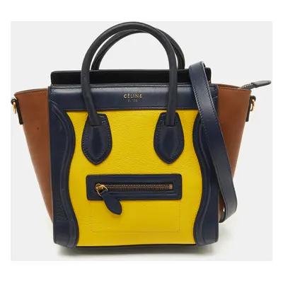 Celine Multicolor Leather Nano Luggage Tote