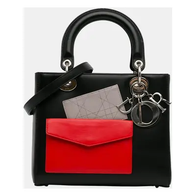 Dior Black Medium Calfskin Pockets Lady Dior