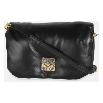 Loewe Black Shiny Nappa Lambskin Mini Puffer Goya bag