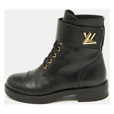 Louis Vuitton Black Leather Wonderland Ranger Combat Boots Size