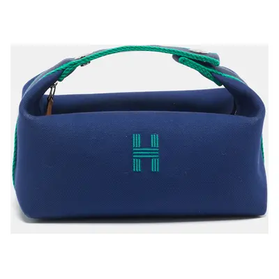 Hermes Marine Canvas Small Bride-a-Brac Pouch