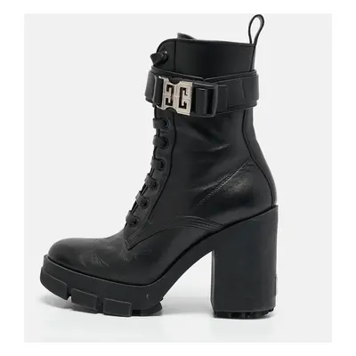 Givenchy Black Leather Ankle Length Boots Size