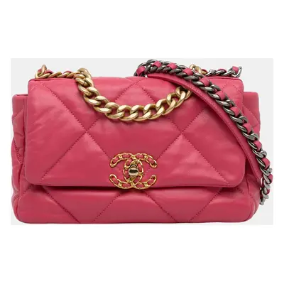 Chanel Pink Medium Lambskin Flap Bag