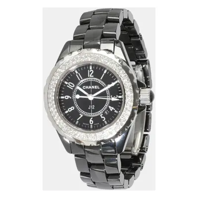 Chanel Black Ceramic J12 H0949 Quartz Women's Wristwatch mm