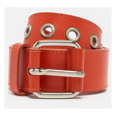 D&G Orange Leather Buckle Belt