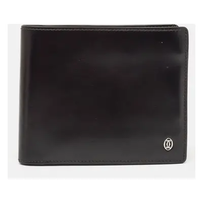 Cartier Black Leather Must De Cartier Bifold Wallet