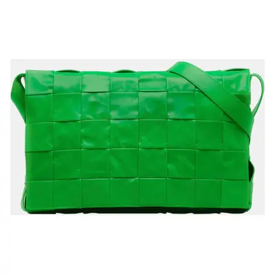 Bottega Veneta Green Maxi Nappa Intrecciato Cassette Crossbody