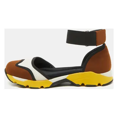 Marni Multicolor Neoprene and Mesh Cut Out Low Top Sneakers Size