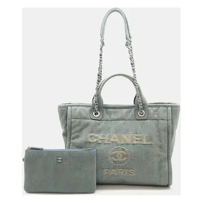 Chanel Blue Denim Deauville Tote Bag