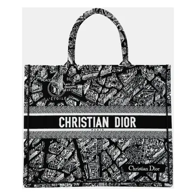 Dior Black Large Plan De Paris Book Tote