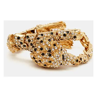 Saint Laurent Paris Hedi Slimane Crystals Enamel Gold Tone Bracelet