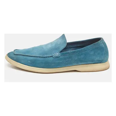 Loro Piana Blue Suede Summer Walk Loafers Size