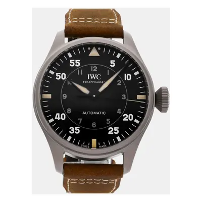 IWC Black Titanium Big Pilot's IW3297-01 Automatic Men's Wristwatch mm