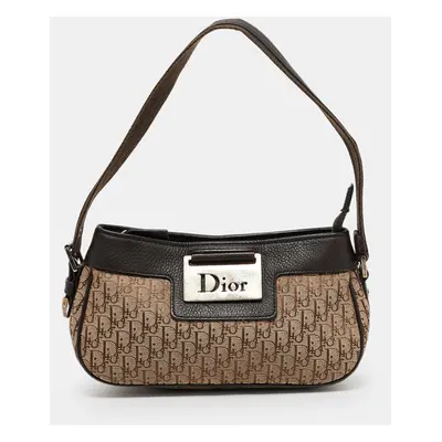 Dior Dark brown/Beige Diorissimo Canvas Street Chic Pochette