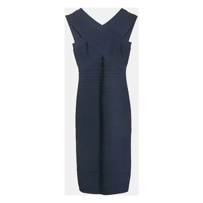 Herve Leger Pacific Blue Knit Bandage Stella Dress