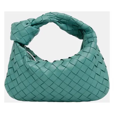 Bottega Veneta Turquoise Leather Mini Intrecciato Jodie Bag