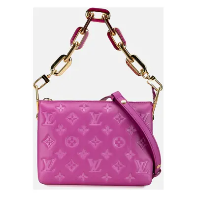 Louis Vuitton Pink Leather Coussin BB Handbag