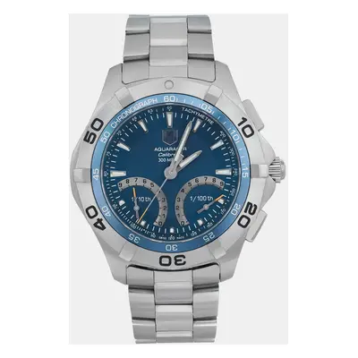 Tag Heuer Blue Stainless Steel Aquaracer Auto-Quartz Men's Wristwatch mm