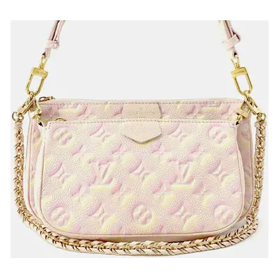 Louis Vuitton Pink Monogram Empreinte Multi Pochette Accessoires Shoulder Bag