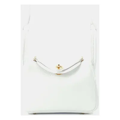 Hermes Lindy New White Taurillon Clemence Size Mini