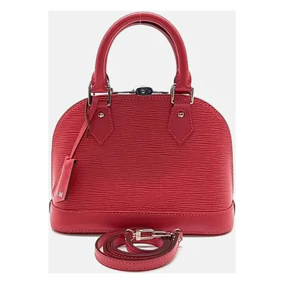 Louis Vuitton Red Leather Epi Alma BB Bag