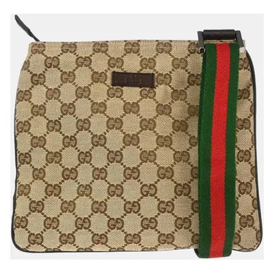 Gucci Brown Canvas GG Shoulder Bag