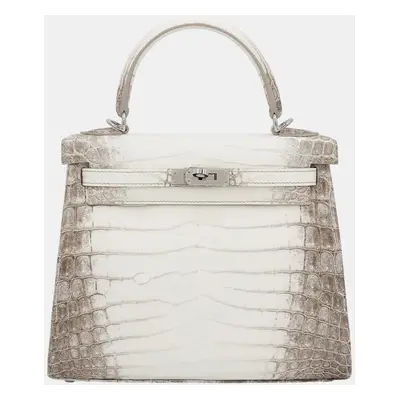 Hermes Himalaya Matte Niloticus Crocodile Leather Kelly Bag