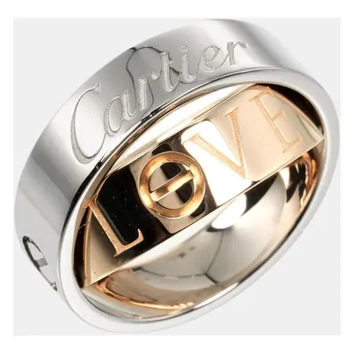 Cartier 18K White Gold, Pink Gold Secret Love Ring EU