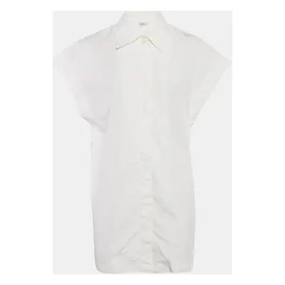 Dries van Noten White Cotton Button Front Shirt Dress