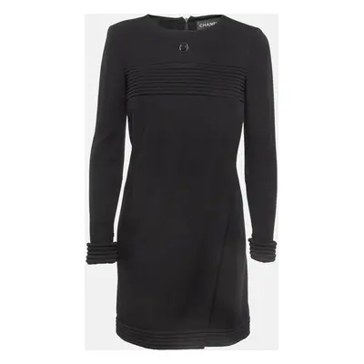 Chanel Black Wool Jersey Short Shift Dress