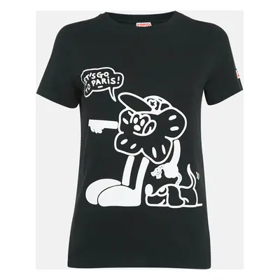 Kenzo Black Boke Boy Travels Print Cotton T-Shirt