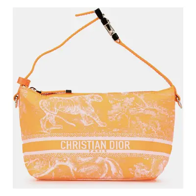 Dior Orange Small Technical Fabric Toile de Jouy Reverse DiorTravel Nomad Pouch