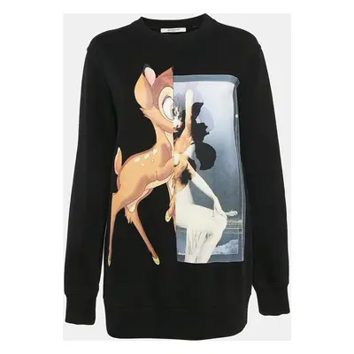 Givenchy Black Bambi Print Cotton Sweatshirt