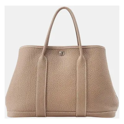 Hermes Etoupe Negonda Leather Garden Party TPM Bag