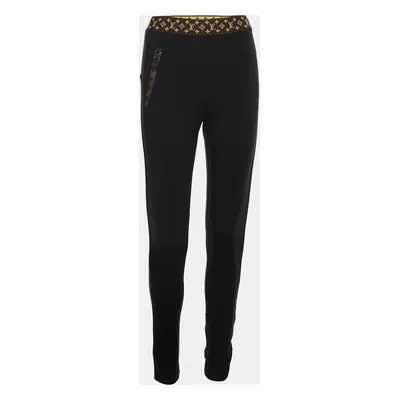 Louis Vuitton Black Jersey Monogram Elastic Belt Leggings