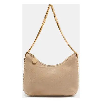 Stella McCartney Beige Faux Suede Mini Falabella Shoulder Bag