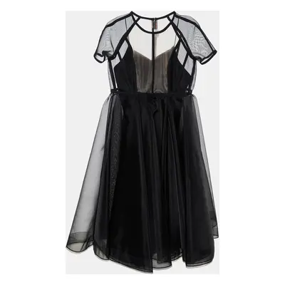 Alex Perry Black Mesh Briony Gown