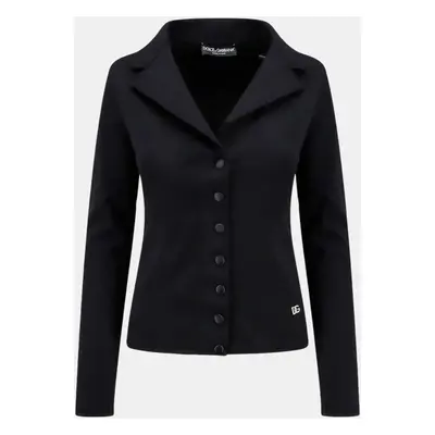 Dolce & Gabbana Black Viscose Blend Blazer IT