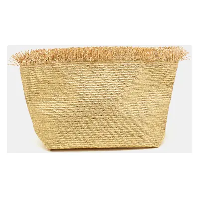 Cult Gaia Gold Woven Foil Fabric Shanti Clutch